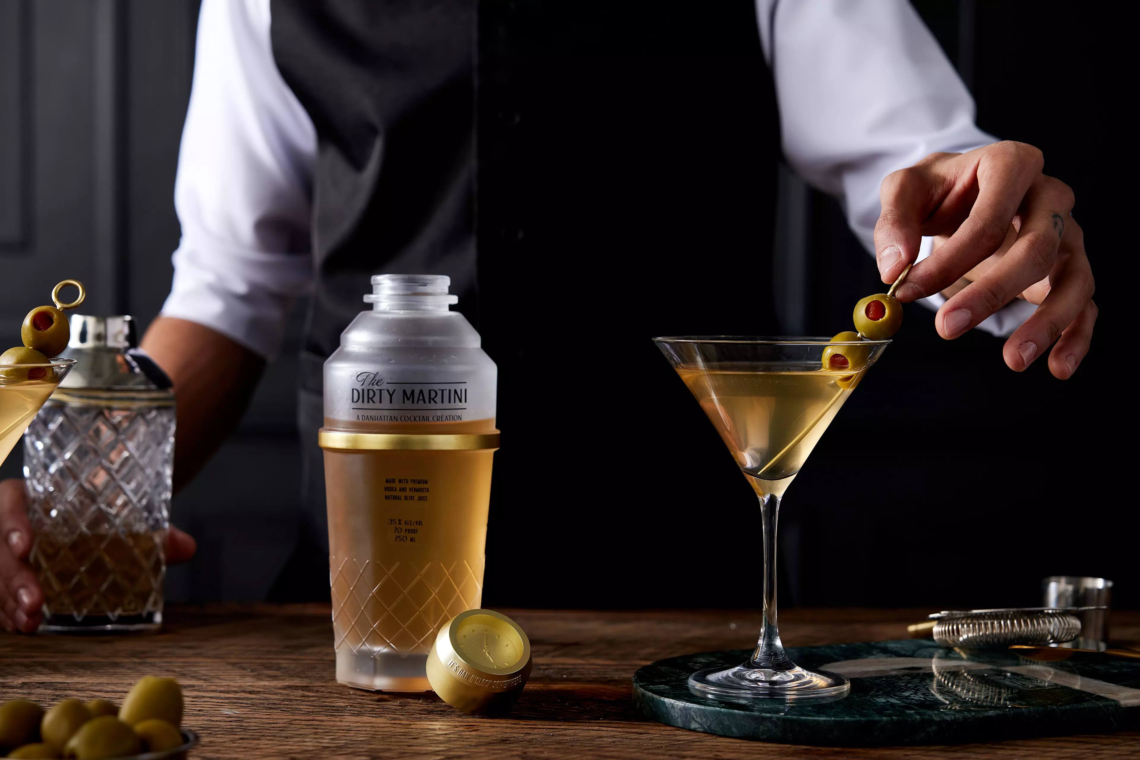 The Danhattan Dirty Martini